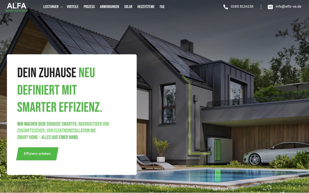 Startseite von alfa-se.de