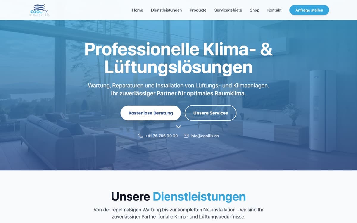 Startseite von coolfix.ch