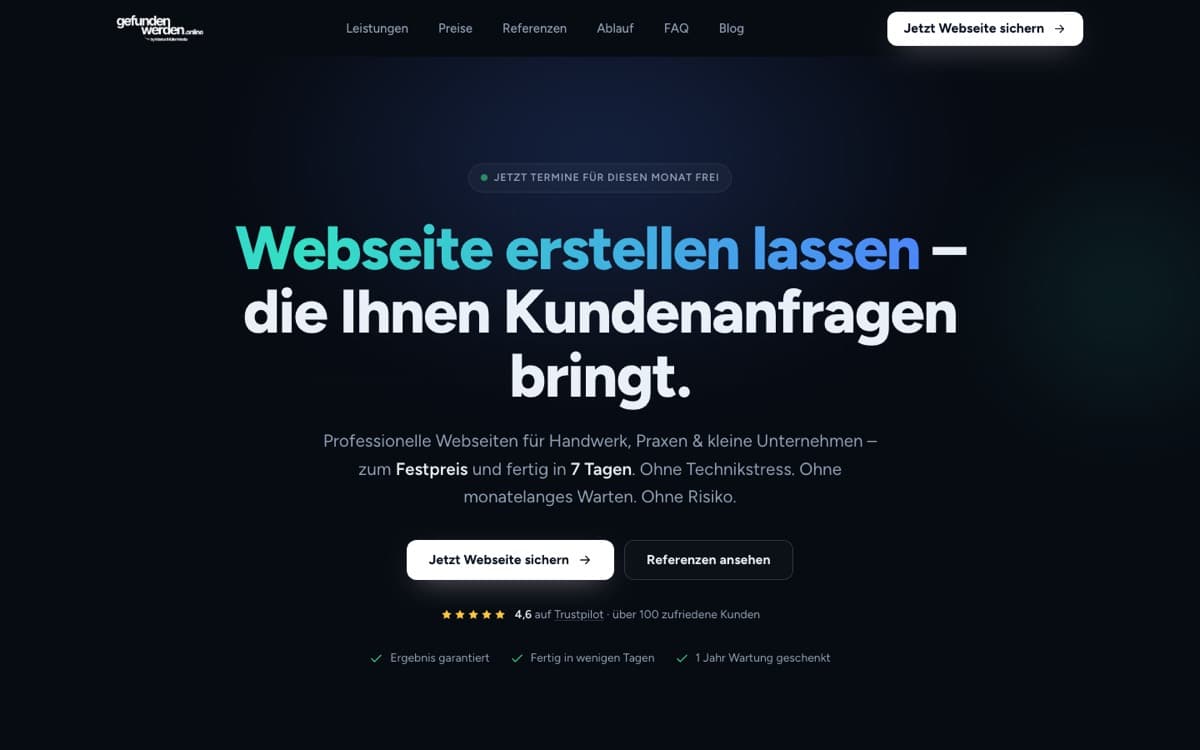 Startseite von gefundenwerden.online