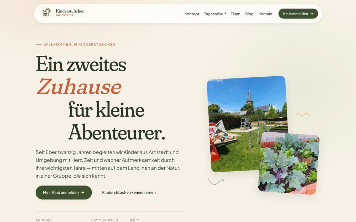 Startseite von kinderstuebchen-arnstedt.de