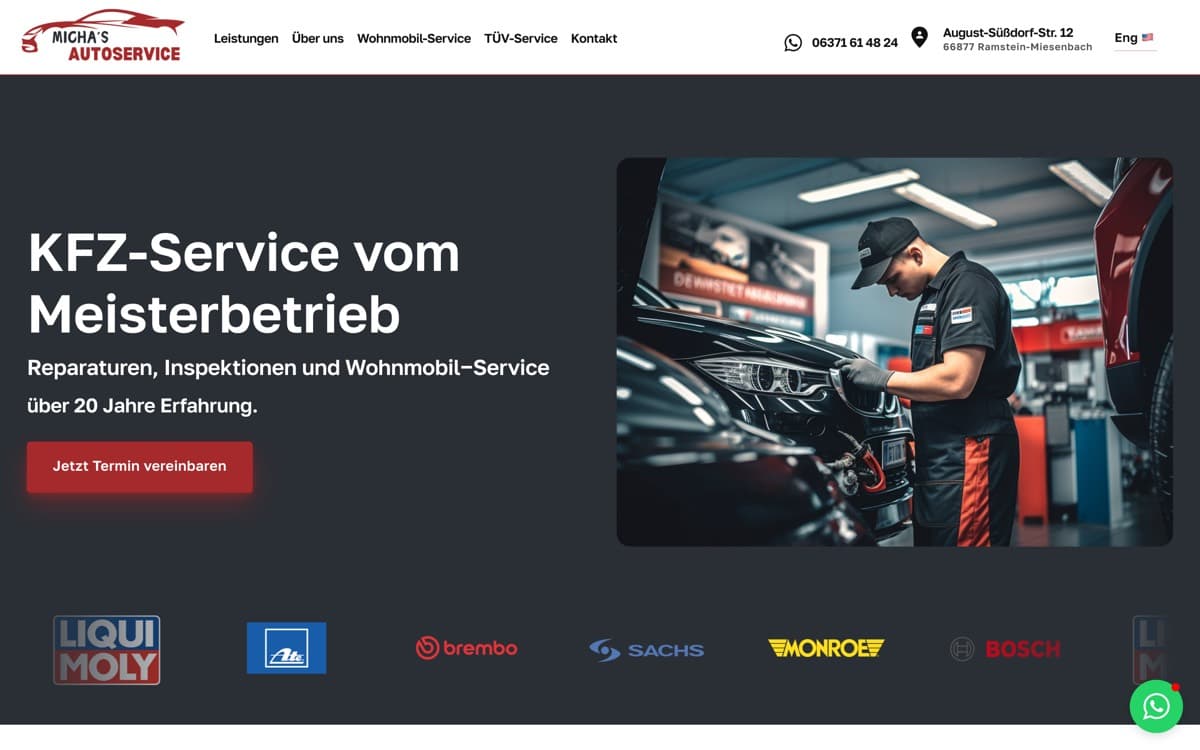 Startseite von michasautoservice.de